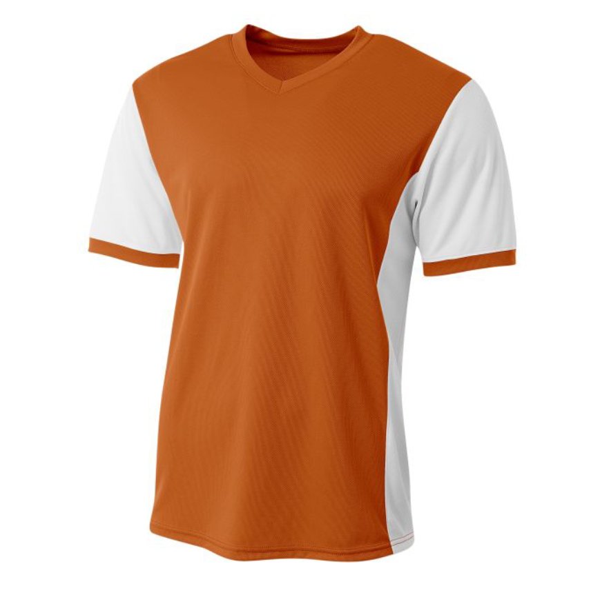 11448_front_2716 Youth Lightweight Team Soccer Jersey-ORANGE-WHITE - Image 1