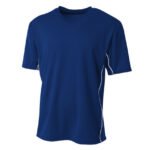 Men's Breathable Bird's Eye Mesh Soccer Jersey-NAVY
