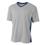 Men's Performance Soccer Jersey-SILVER-NAVY