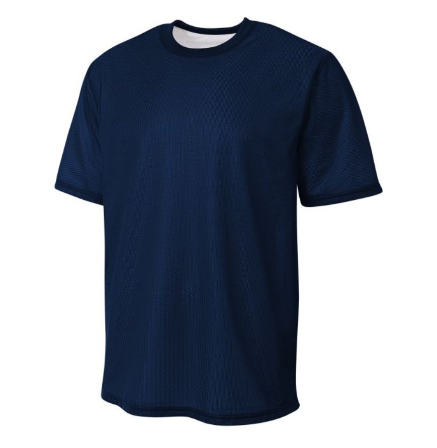11456_front_3509 Men's Reversible Mesh Match Jersey-NAVY-WHITE - Image 1