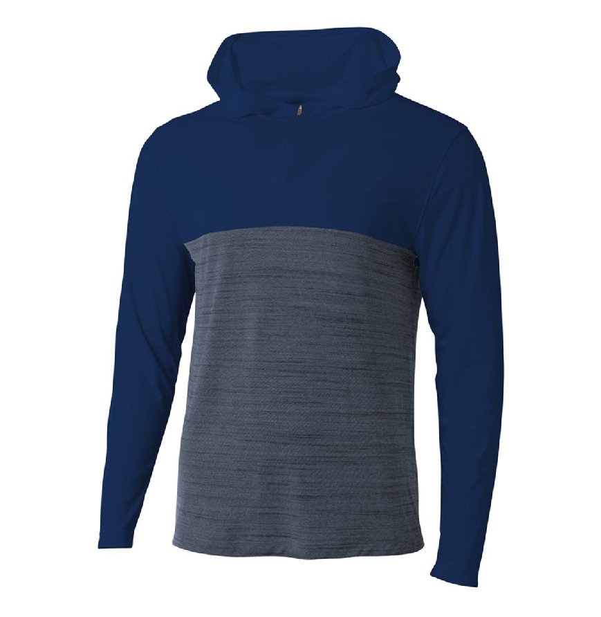 11627_front_9703 Youth Slate Quarter Zip Navy - Image 1