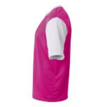 Youth Breathable Moisture-Wicking Soccer Jersey-FUSCHIA WHITE - Image 3