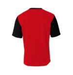 Youth Performance Soccer Jersey with Classic Stripe-SCARLET/BLACK - Image 2